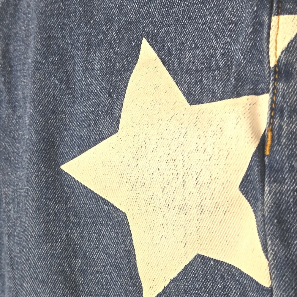 BDG Low-Rise Tapered Baggy Jean Star Print 27 W 28 L Streetwear Skater Punk USA - Picture 3 of 11